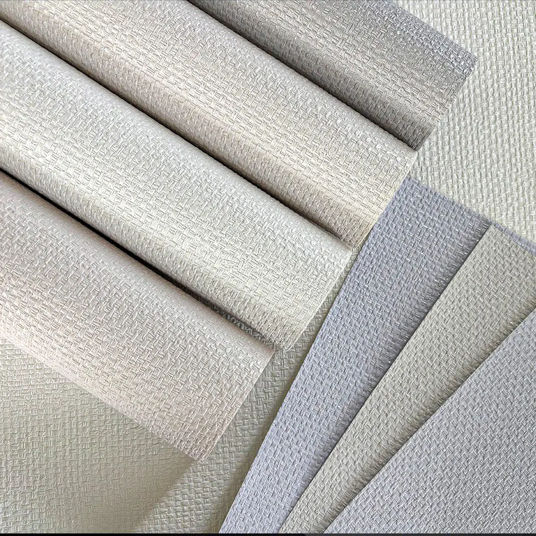 Modern Minimalist Thickened PVC Linen Woven Texture Solid Color Wallpaper - Textured Background Wall Decor (R781 Series)