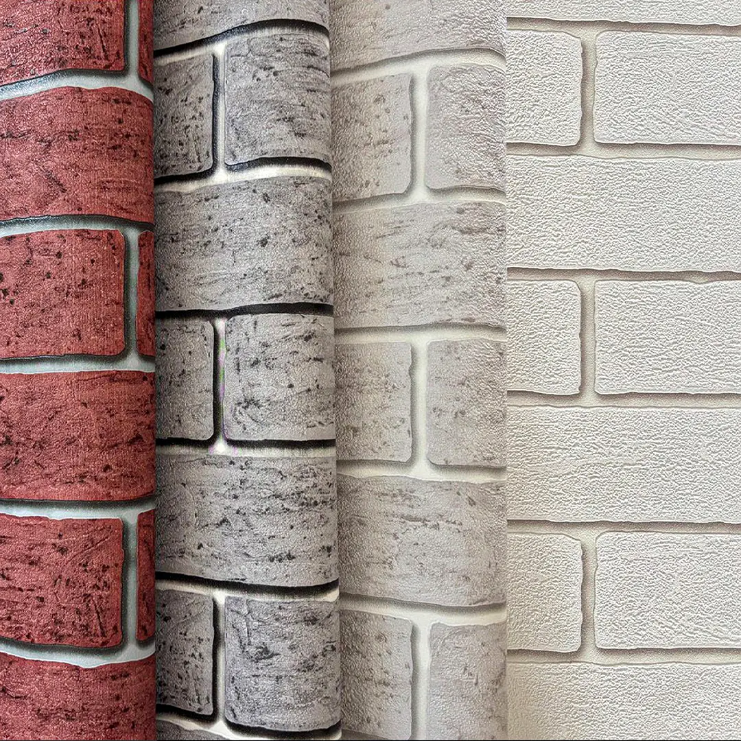 Industrial Retro 3D Embossed Brick Pattern Thickened PVC Wallpaper - Waterproof Vinyl for Barber Shop & Hallway Background Wall (R792 Series)