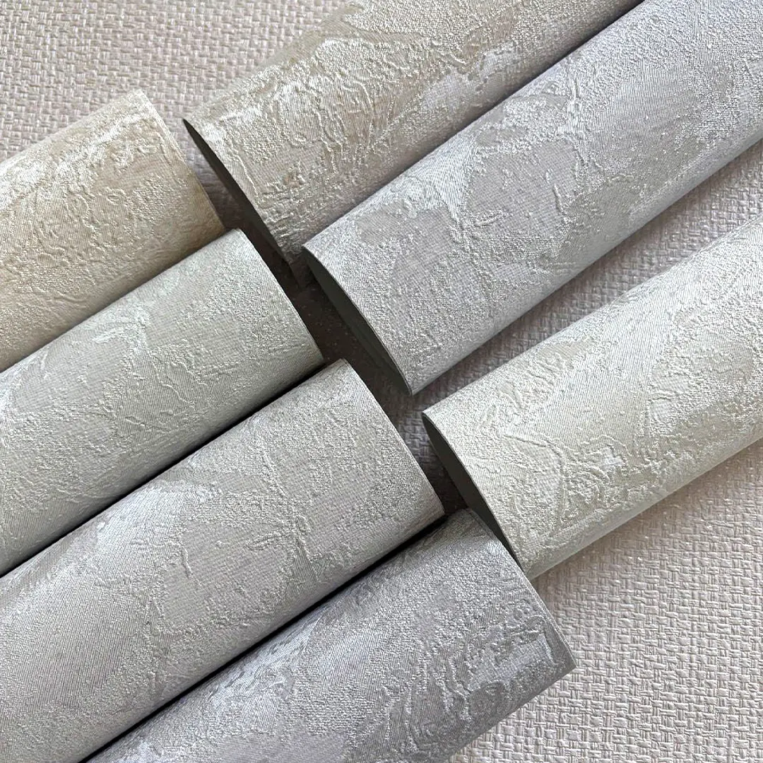 Modern Minimalist Deep Embossed Ice Flower 3D Textured Thickened PVC Wallpaper - Waterproof Vinyl for Living Room, Dining Room & Hotel Background Wall (R795 Series)